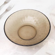 Deep plate Elica, 600 ml, d = 18 cm, brown color