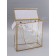 PET box with handles, gold, 25 x 25 x 10 cm