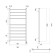 Domoterm electric heated towel rail "Quadro" P10, 500x1000 mm, right, chrome