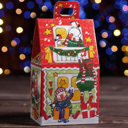 Gift box "House of Snowmen", 9.1 x 7 x 15.7 cm-1