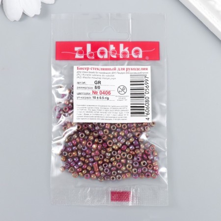 Beads "Zlatka" 08/0, 3 mm, 10 g 0406 Chocolate-2