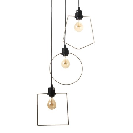 Economic light "Fiori" 3x40W E27 Black-gold 42x42x78 cm.-1
