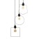 Economic light "Fiori" 3x40W E27 Black-gold 42x42x78 cm.