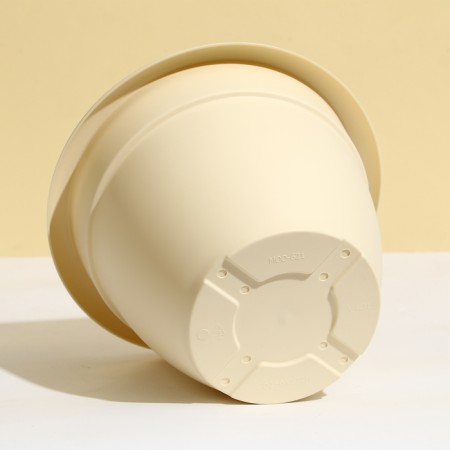 Flower pot, D = 25 cm, 4.3 l, plastic, light-beige-1