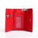 Women's wallet on the button, red color
