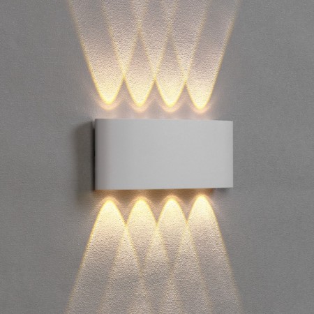 Front Facade "Semesfer", FSD-067, 8 W, 3000K, 4 rays, IP65, 220 V, plastic, white 1008421-3