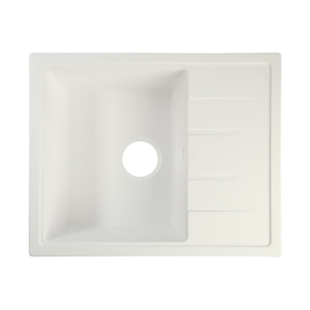 Sin for a kitchen made of ZEIN 150/G31, 575 x 470 mm, rectangular, overflow, white color-3