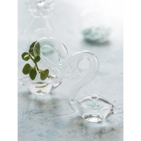 Glass Vase "Swans", 2 pcs, the color is transparent-3