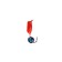 Mormyshka column with faceted ball "chameleon" (red), weight 0.8 g, size 2.5