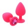 Anal traffic jam-hoods, with a crystal, without vibration, Soft silicone, 44 x 94 mm, pink