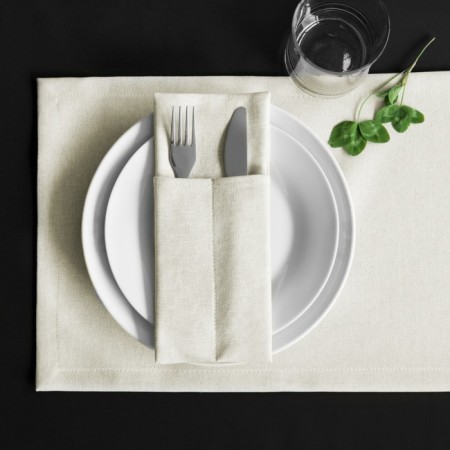 Kit of Kuverts "Ibitsa", size 10 x 24 cm - 4 pcs, cream