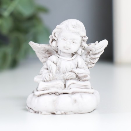 Polystone souvenir "Snowty angel with a book on the cloud" MIX 5x4.5x5.4 cm-1