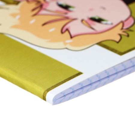 Notepad A6 48 sheets in a cage on a clip "Anime Boys", covered Cardboard, VD-LK, Block 60-65 g/m2, mix-4