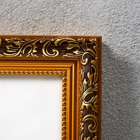 Photo frame plastic 25x35 cm, gold (plastic screen)-1