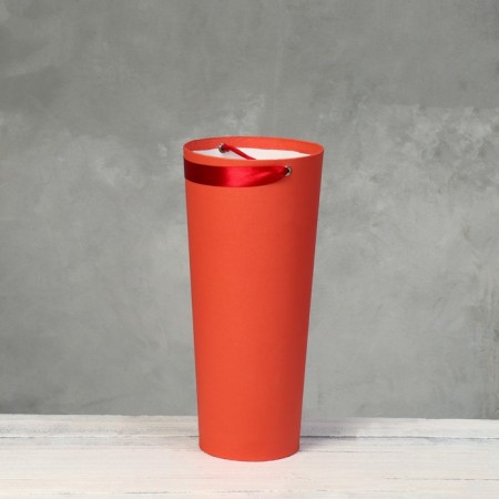 Carrying cone to flowers, red 10 x 14 x 30 cm-1