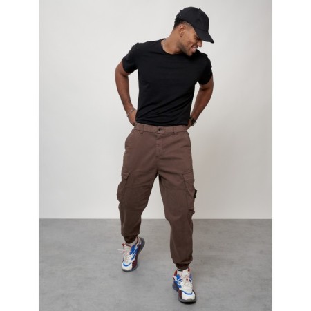 Cargo jeans men, size 44-46, brown color-11
