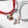 Bracelets "Demetrons" Assol, Clown and balls, white-red color