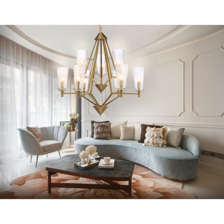 Suspended chandelier Ambrella Light, Traditional, TR3233, 9HE14, Brass-2