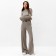 Female set (pants, jumper) mist, size 46, gray color