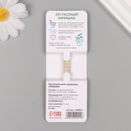 Growing gift pencils Mini "Paprika"-1
