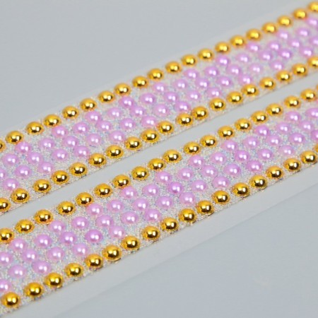 Sticker Plastic Rhinestones "Rhinestones with Microbiser" MIX 31.5x6.7 cm-3