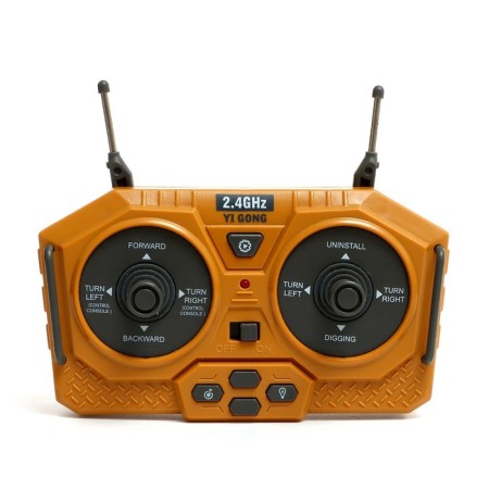 Excavator Radio -controlled "construction", metal bucket, works from the battery-5