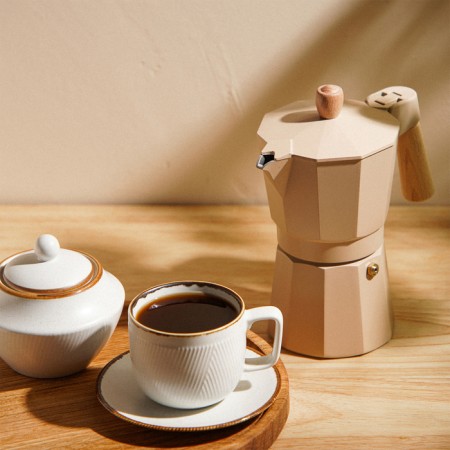 Geyser Coffee machine SL Home "Framo", 300 ml, 11 × 15.5 × 20 cm, beige color-9