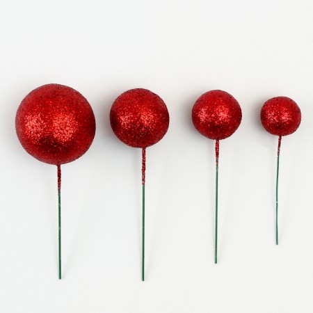 Set for decoration "beads", set 20 pcs, red color-3