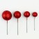 Set for decoration "beads", set 20 pcs, red color