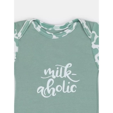 Body Children with short sleeves Rant Milk-Aholic, height 62 cm, green color-2