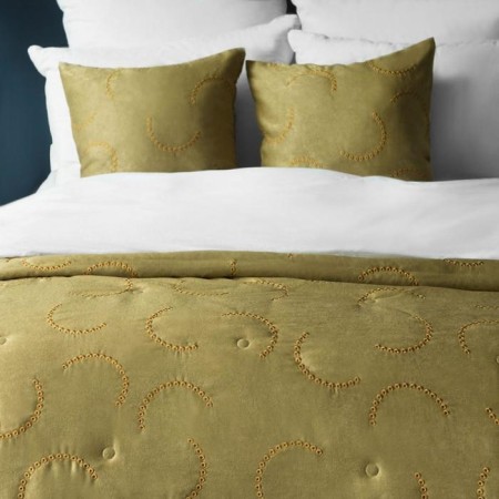 Cover with pillowcases "Jim", size 230x250 cm, green color-1