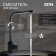 Zein ZF1 kitchen mixer, square, 35 mm cartridge, stainless steel, black