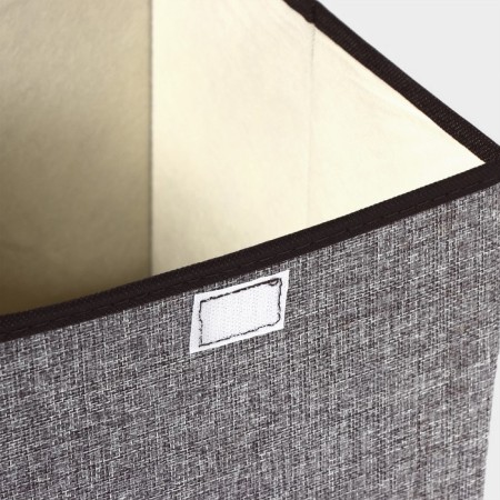 Stellid box for storage with a double lid of the Terie Daudus, 49 × 29 × 24 cm, gray color is gray-2