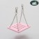 Swing for rodents on chains, 8.5 x 7 cm, foamed PVC, pink