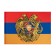 Armenia flag with a coat of arms, 90 x 135 cm, polyester silk, without a pole
