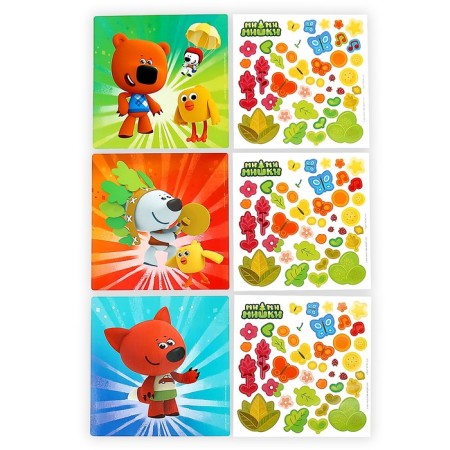 Set for creativity 3 in 1 "Traveling with friends" 3 cards, 3 sheets of stickers-1