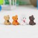 Miniature Puppet "Bear", set 4 pcs, size 1 pc: 1.8 × 1.4 × 1.1 cm, Mix color