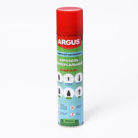 Aerosol is universal from flies, mosquitoes, midges, moths, cockroaches, ants "Argus", 300 ml-3