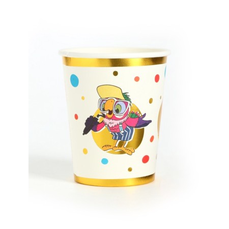 A one -time paper glass with embossing, 250 ml, Soyuzmultfilm-2