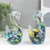Souvenir glass "Swans Kaleidoscope" under the Muranian glass set 2 pcs 11.5x8 cm