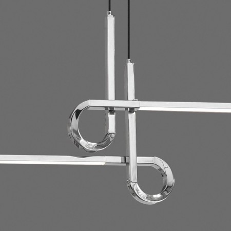 Suspended chandelier Mantra Cinto, Led, 1950lm, 3000k, 1155x85x400 mm, chromium color-4
