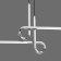 Suspended chandelier Mantra Cinto, Led, 1950lm, 3000k, 1155x85x400 mm, chromium color