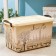 Storage container with a street cafe lid, 35 l, 50.5 × 31.5 × 28 cm, on wheels, ivory color