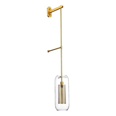 Sconces st. SL1048.311.01. Gerrit. 1x40 W, E14, 15x120 cm, brass color-3