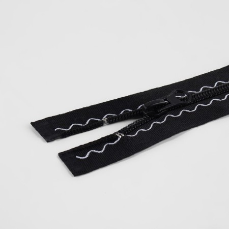 Lightning "Spiral", No. 5, detachable, automatic lock, 80 cm, black color-1