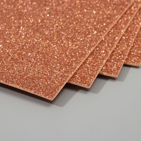 A set of glitter foamiran (5 sheets) 2 mm, 20x30 cm, powder-1