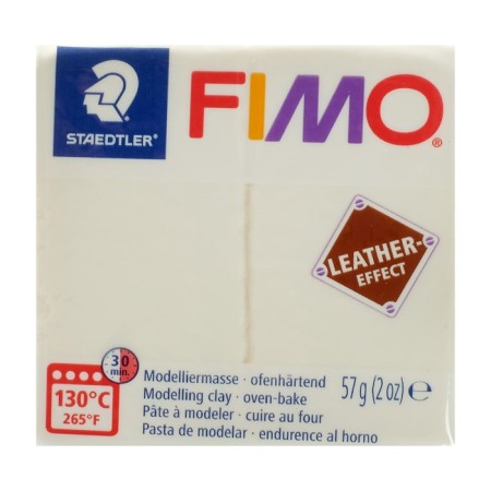 Plastic-polymer clay, 57 g, Leather-Effect (with skin effect), light gray