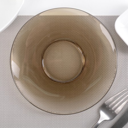 Basilico saucer, d = 16 cm, brown color