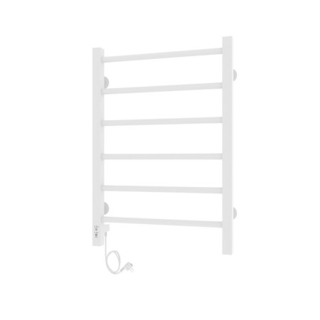 Two -heated towel rail Laris Felia CC6, 400x600 mm, 6 crossbars, left, white-7