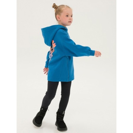 Sweatshirt for girls, height 104 cm, blue color-6